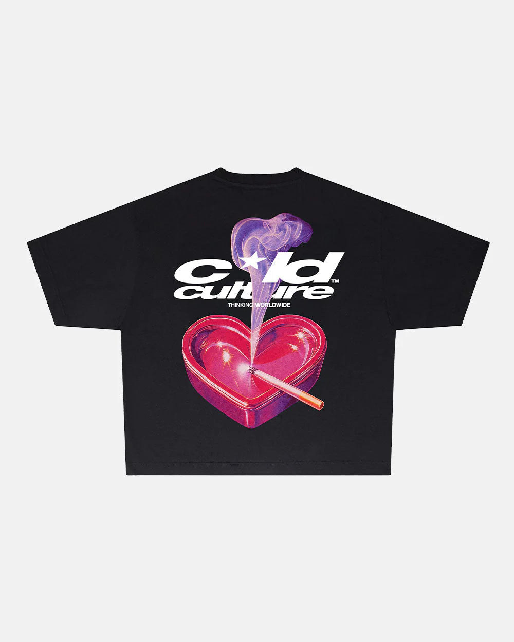 HEART ASHTRAY TEE WHITE - Cold Culture