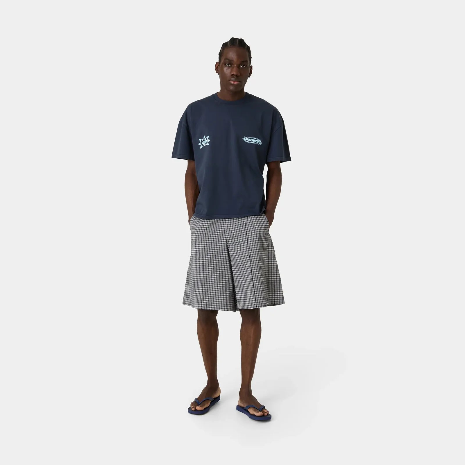 Boundless Navy Oversized Tee - Always Grateful