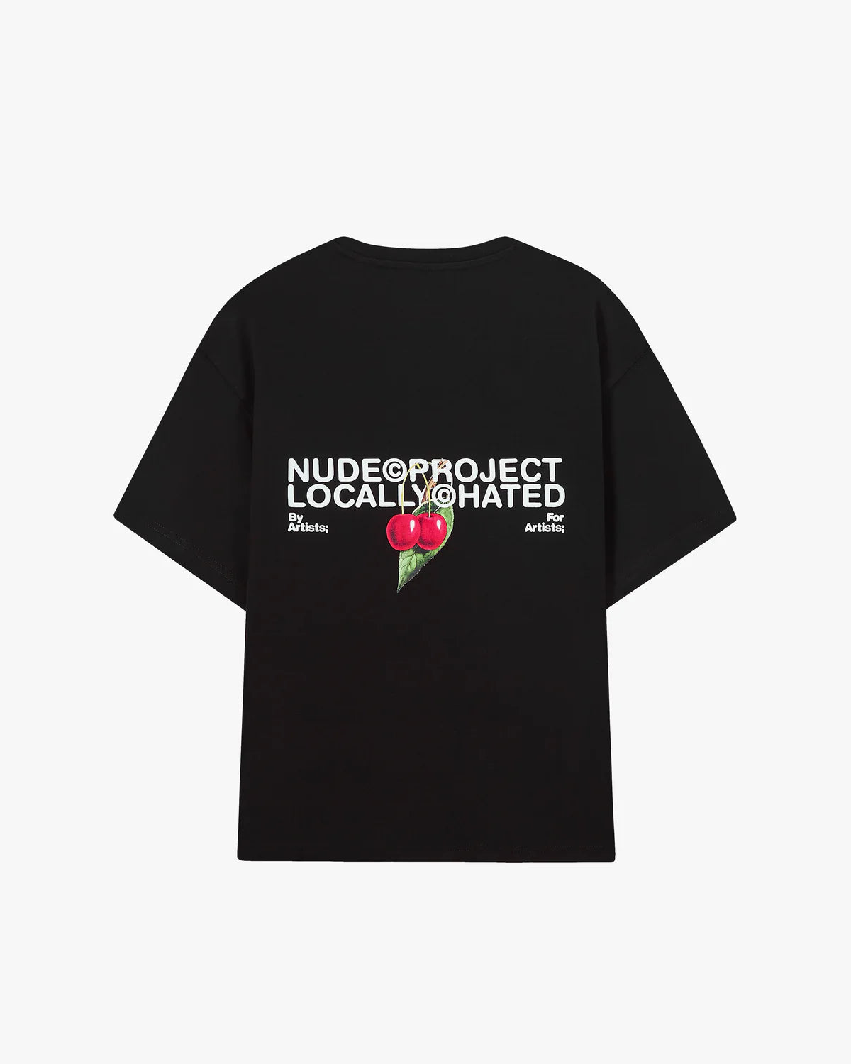 Camiseta Locally Hated Cherry Negra - Nude Project