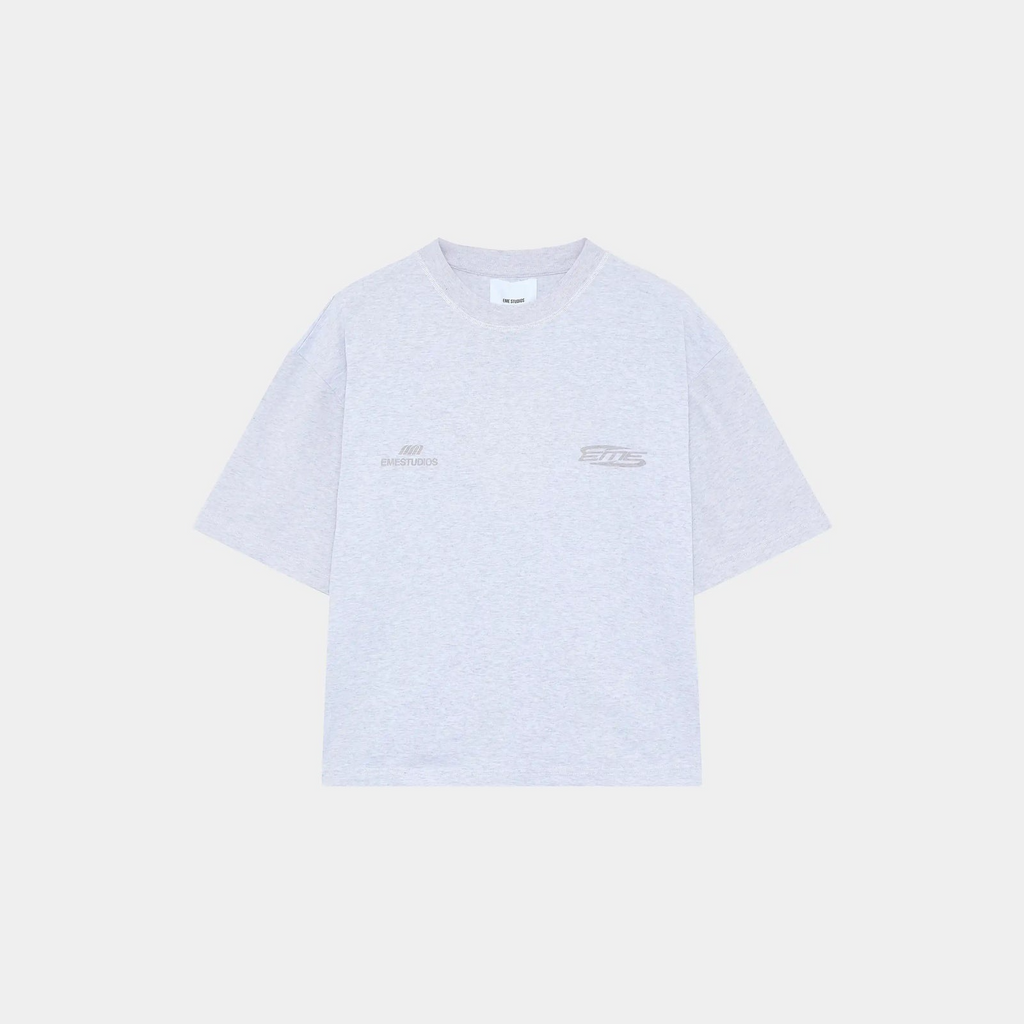 Loop Heather Grey Oversized Tee - Always Grateful - Eme Studios