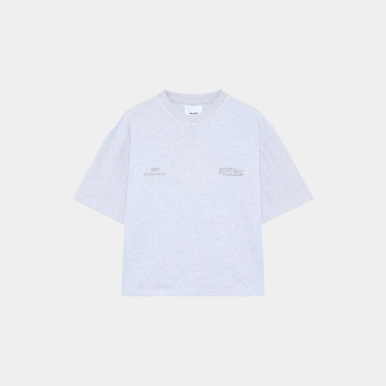 Loop Heather Grey Oversized Tee - Always Grateful - Eme Studios