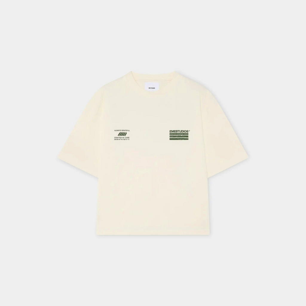 Radar Off Sand Oversized Tee - Eme Studios
