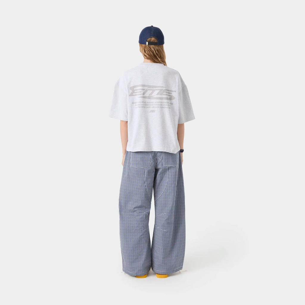 Loop Heather Grey Oversized Tee - Always Grateful - Eme Studios