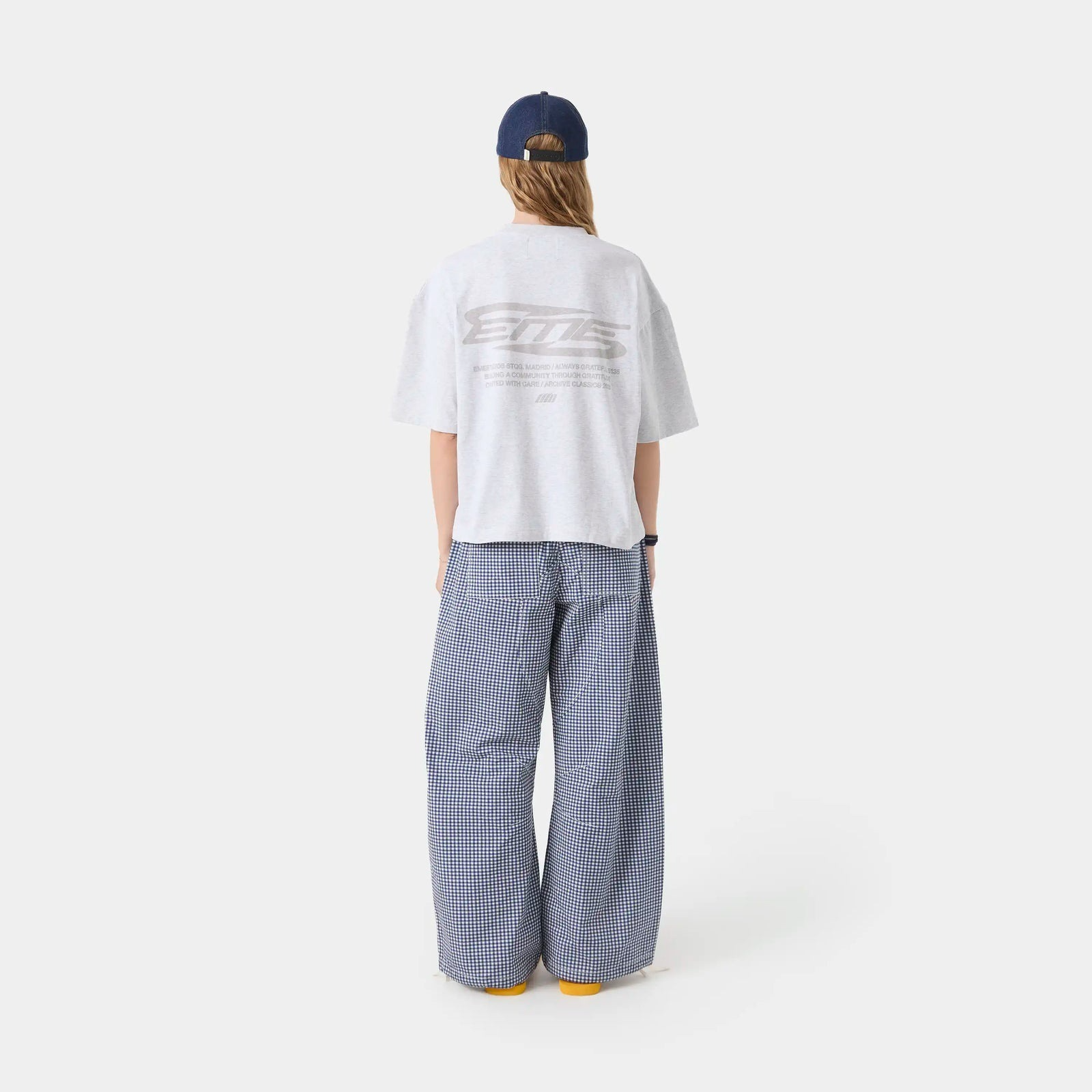 Loop Heather Grey Oversized Tee - Always Grateful - Eme Studios