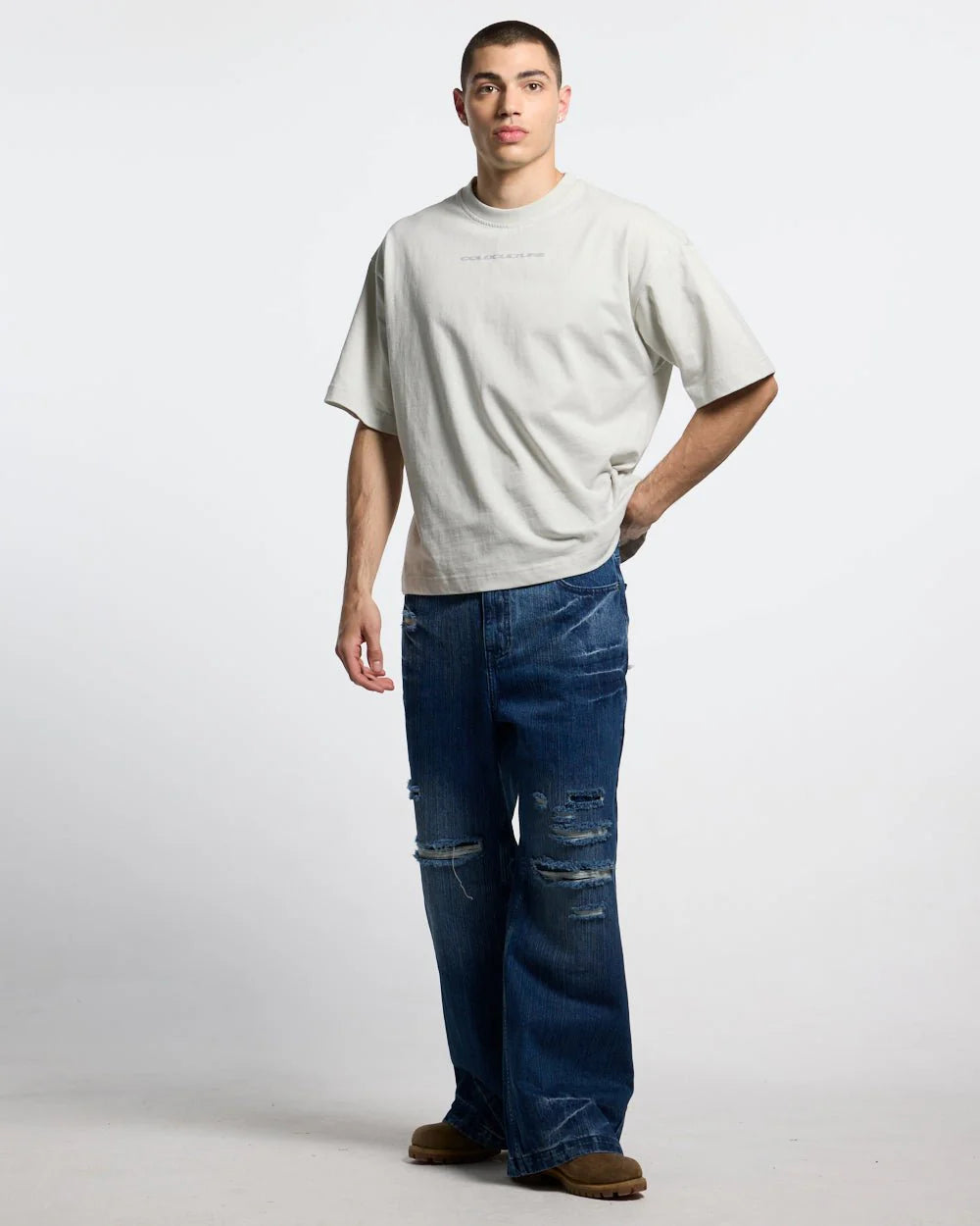 COSMOS ARC TEE SMOKEY GREY - Cold Culture