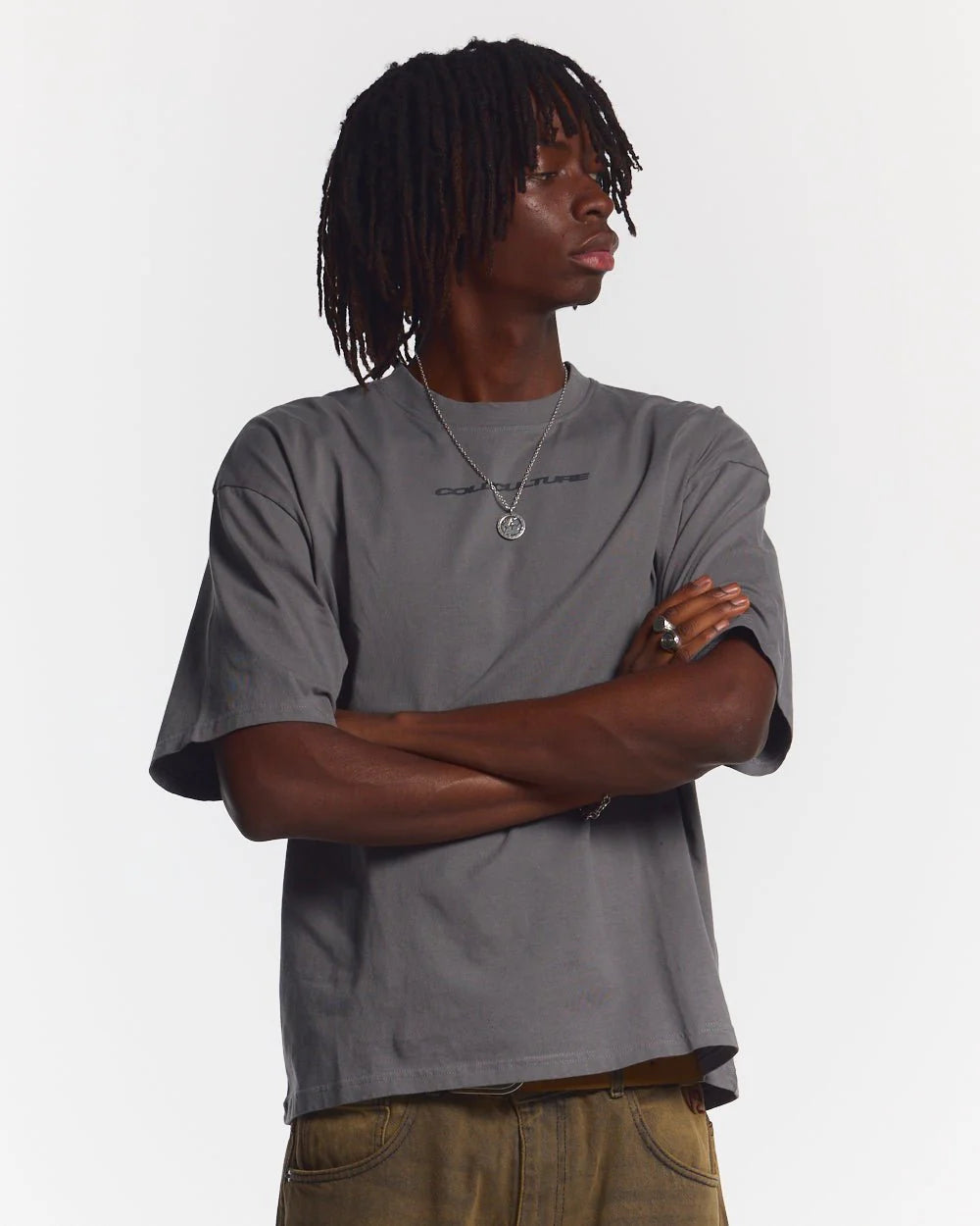 COSMOS ARC TEE SMOKEY GREY - Cold Culture