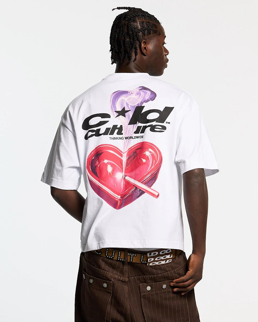 HEART ASHTRAY TEE WHITE - Cold Culture