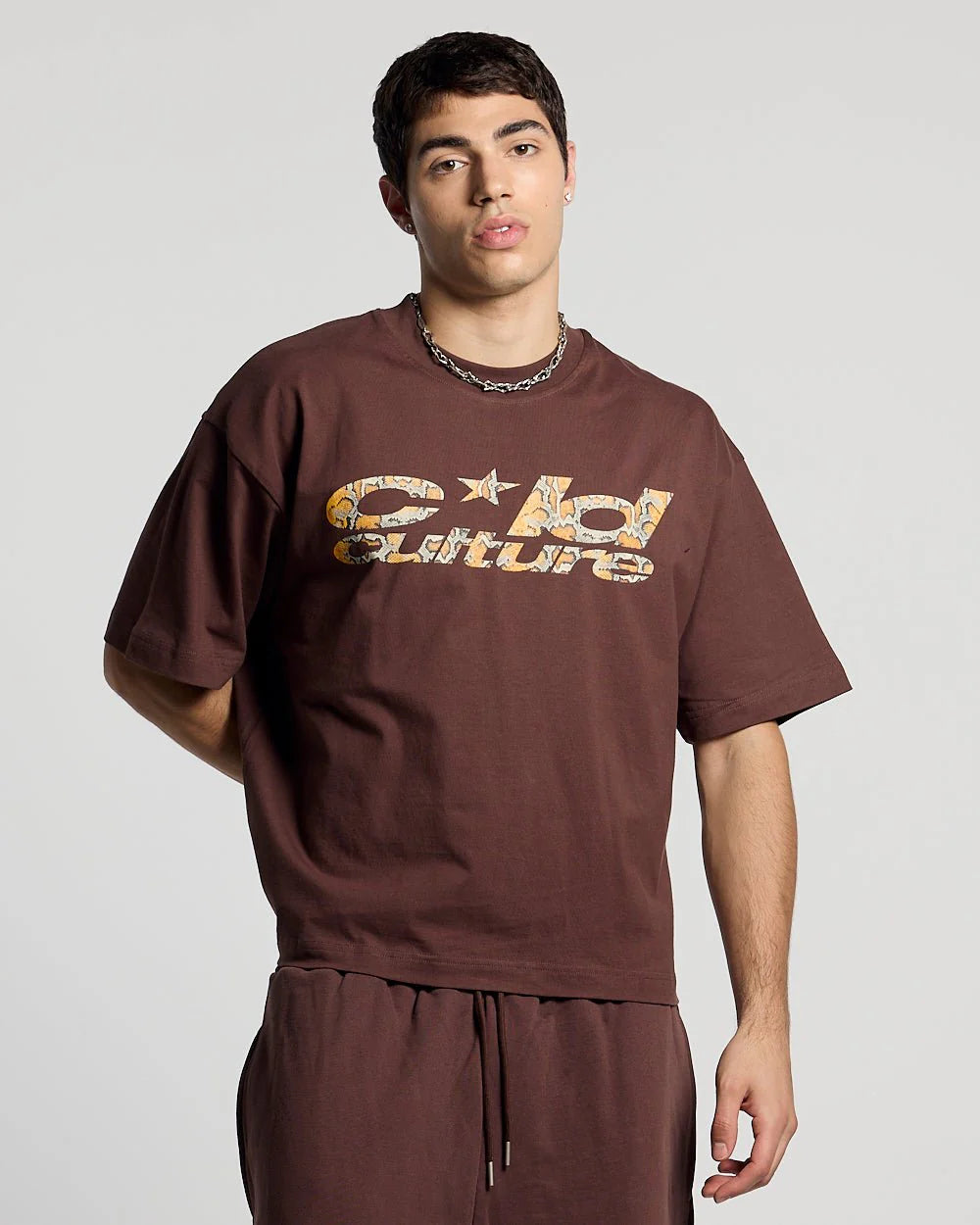 WILD SNAKE TEE BROWN - Cold Culture
